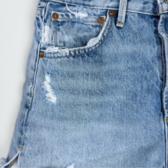 Agolde Women's Distressed Denim‎ Shorts Size 26 - Picture 2 of 9